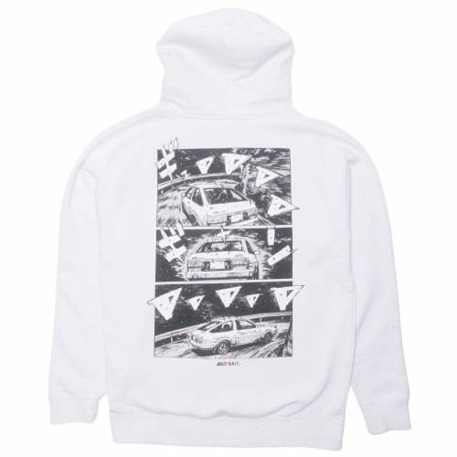ベイト フーディー パーカー 白色 ホワイト メンズ 【 BAIT X INITIAL D MEN HOW TO DRIFT HOODY (WHITE) / WHITE 】 メンズファッション トップス