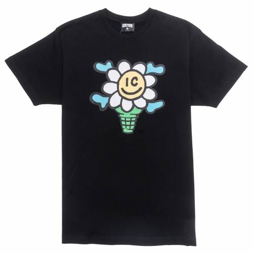 【★百貨店SALE★6/11真夜中2時迄】皮膚軟化剤 ティーシャツ 黒いこと 黒いこと クリーム メンズ 【 ICE CREAM MEN DOTTY TEE (BLACK) / BLACK 】 メンズ流行り物 トップス カットソー