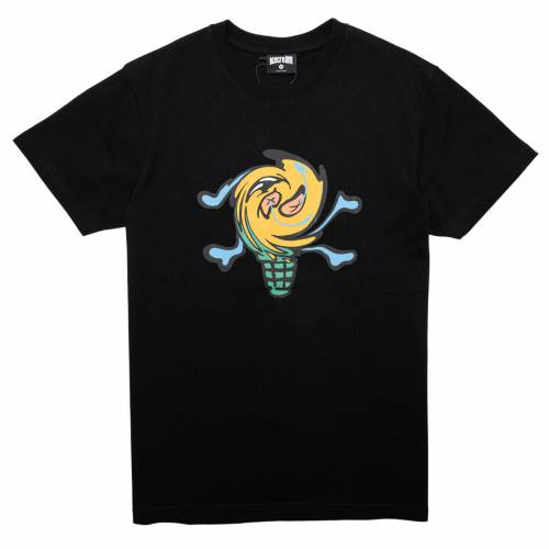 【★百貨店SALE★6/11真夜中2時迄】皮膚軟化剤 ティーシャツ 黒いこと 黒いこと クリーム メンズ 【 ICE CREAM MEN SOFT SERVE TEE (BLACK) / BLACK 】 メンズ流行り物 トップス カットソー