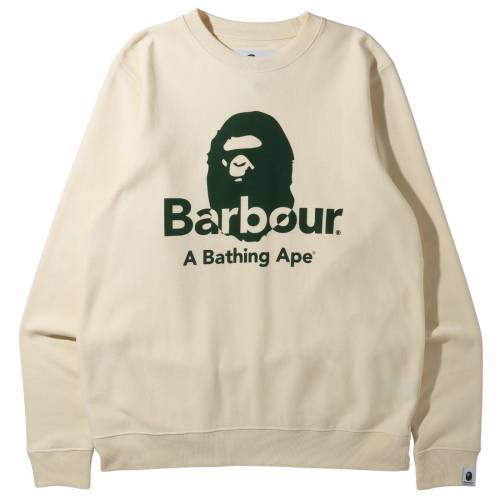 クルー トレーナー スウェットトレーナーER メンズ 【 BARBOUR X BAPE MEN CREW SWEATER (BEIJGE / NEUTRAL) BEIJGE NEUTRAL 】 メンズファッション トップス ニット セーター｜スニケス