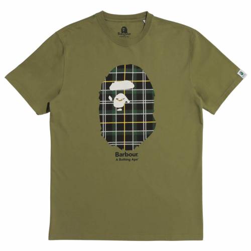 Tシャツ オリーブ メンズ 【 BARBOUR X BAPE MEN TEE (OLIVE / BURNT OLIVE) OLIVE BURNT OLIVE 】 メンズファッション トップス カットソー|スニケス