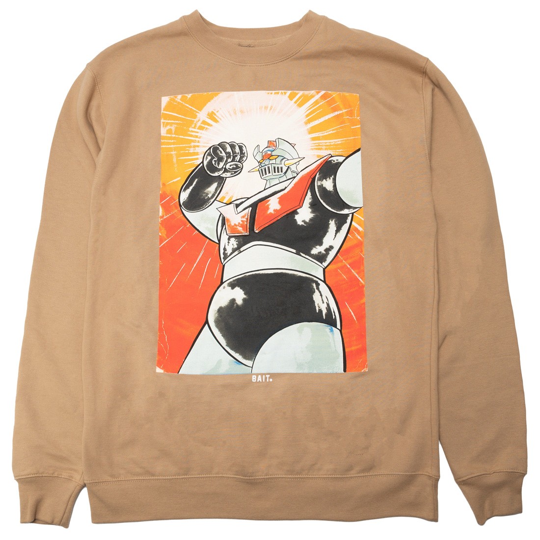 【★百貨店SALE★6/11夜夜中2時迄】ベイト 調教師 砂色 真砂 メンズ 【 BAIT X MAZINGER GOODSMILE MEN ROBOT CREWNECK SWEATER (SAND) / SAND 】 メンズ流行り物 トップス 編み物 スウェーター