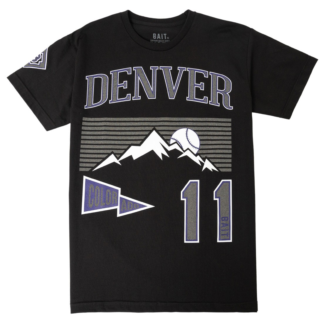 ベイト デンバー ベースボール Tシャツ 黒色 ブラック メンズ 【 BAIT MEN DENVER BASEBALL TEE (BLACK) / BLACK 】 メンズファッション トップス カットソー｜スニケス 13,860円