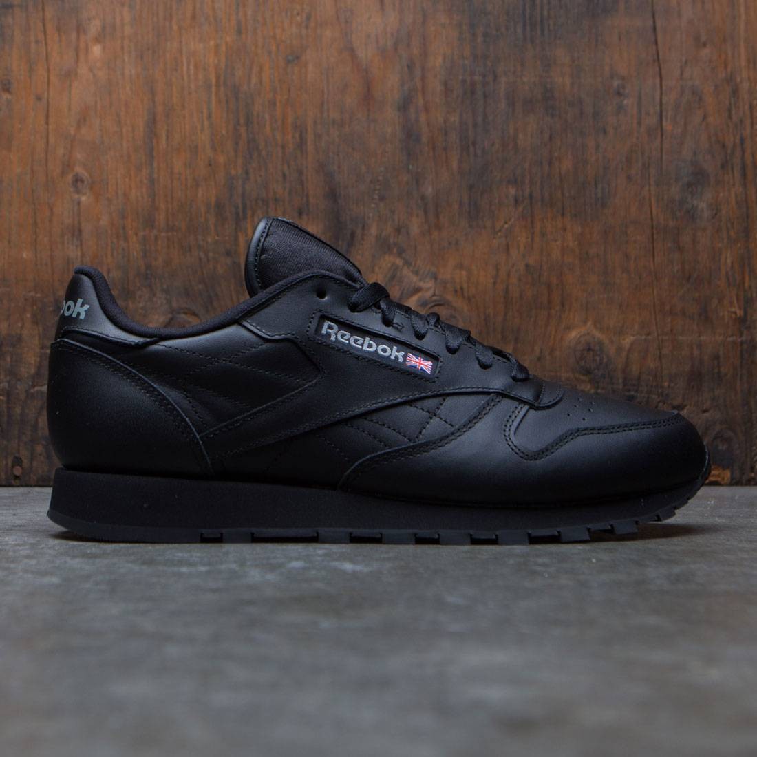 reebok black leather shoes