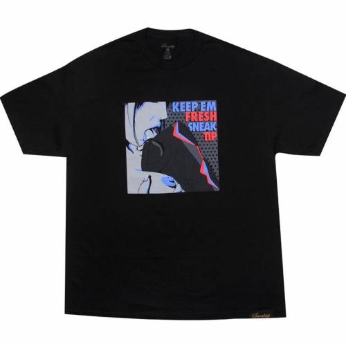 スニークティップ フレッシュ Tシャツ 黒色 ブラック メンズ 【 SNEAKTIP KEEP EM FRESH TEE - RETRO 7 RAPTOR (BLACK) / BLACK 】 メンズファッション トップス カットソー