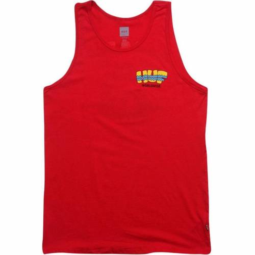 ハフ タンクトップ 赤 レッド メンズ 【 HUF SOMBRERO TANK TOP (RED) / RED 】 メンズファッション トップス ｜スニケス
