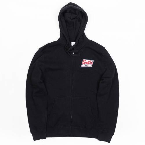 アンディフィーテッド フーディー パーカー 黒色 ブラック メンズ 【 UNDEFEATED MEN BILLY PATCH ZIP HOODY (BLACK) / BLACK 】 メンズファッション トップス
