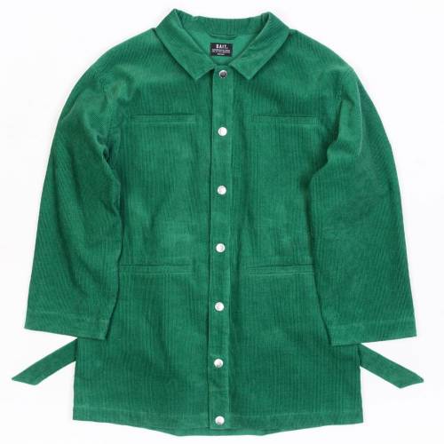 ベイト Bait コート Longline コーデュロイ ジャケット 緑 グリーン Green Bait Unisex Corduroy Longline Jacket Kelly メンズファッション コート ジャケット スニケスファッションブランド カジュアル ファッション ジャケット パーカー ベスト
