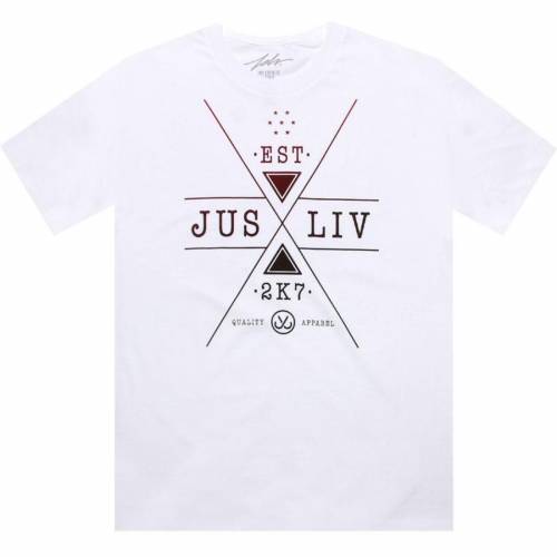 ジャスリブ Tシャツ 白色 ホワイト メンズ 【 JSLV TRIANGLE TEE (WHITE) / WHITE 】 メンズファッション トップス カットソー