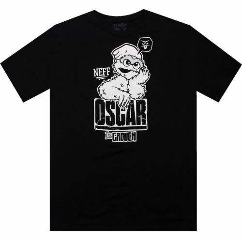ネフ 表どおり プルオーバー 黒いこと 黒いこと セサミストリート メンズ 【 NEFF X SESAME STREET OSCAR THE GROUCH TEE (BLACK) / BLACK 】 メンズ流行り物 トップス カットソー