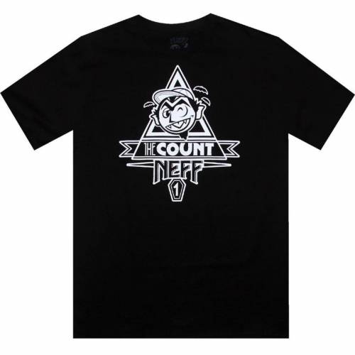 ネフ 表どおり プルオーバー 黒いこと 黒いこと セサミストリート メンズ 【 NEFF X SESAME STREET THE COUNT TEE (BLACK) / BLACK 】 メンズ流行り物 トップス カットソー