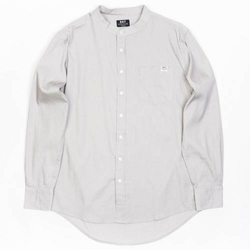 ベイト カーキ メンズ 【 BAIT MEN MANDARIN COLLAR BUTTON UP SHIRT (KHAKI) / KHAKI 】 メンズファッション トップス カジュアルシャツ｜スニケス