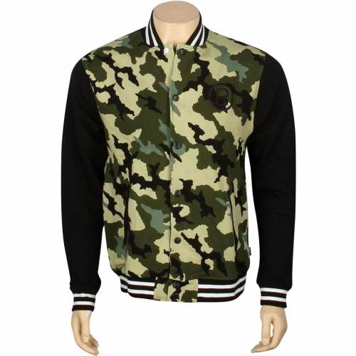 ベイト ベースボール ジャケット カモ柄 黒色 ブラック メンズ 【 BAIT BASICS BASEBALL JACKET (CAMO / BLACK) CAMO BLACK 】 メンズファッション コート