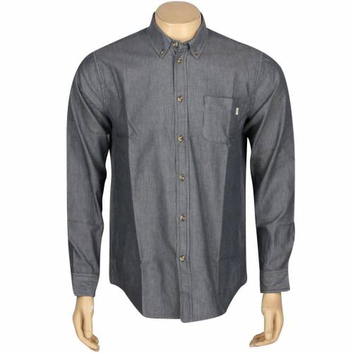 オベイ スリーブ 青色 ブルー 藍色 インディゴ 長袖 メンズ 【 OBEY WISE MAN LONG SLEEVE SHIRT (BLUE / INDIGO) BLUE INDIGO 】 メンズファッション トップス カジュアルシャツ 14,874円