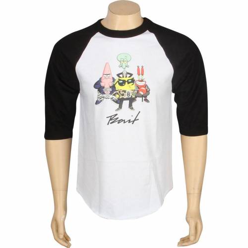 送料無料 楽天市場 ベイト Bait ベイト スポンジボブ ラグラン Tシャツ 白色 ホワイト 黒色 ブラック Bait X Spongebob Group Raglan Tee White Black メンズファッション トップス Tシャツ カットソー スニケス 超美品 Advance Com Ec