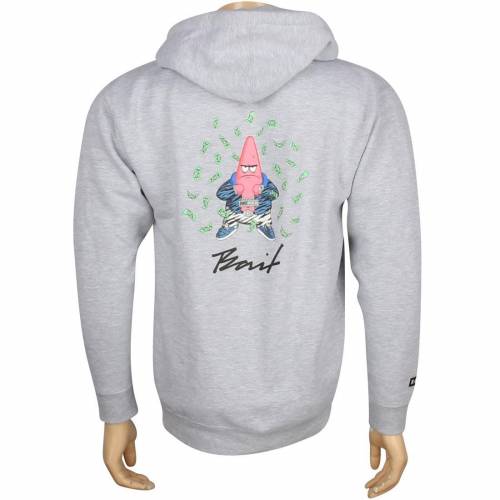 ベイト スポンジボブ フーディー パーカー 灰色 グレー グレイ ヘザー メンズ 【 BAIT X SPONGEBOB PATRICK ZIP HOODY (GRAY / HEATHER) GRAY HEATHER 】 メンズファッション トップス