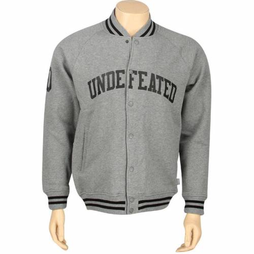 アンディフィーテッド ジャケット ヘザー メンズ 【 UNDEFEATED DOUBLE CROSS VARSITY JACKET (HEATHER) / HEATHER 】 メンズファッション コート｜スニケス