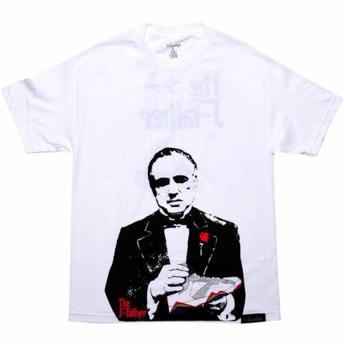 スニークティップ Tシャツ オリンピック 白色 ホワイト メンズ 【 SNEAKTIP J FATHER TEE - RETRO 7 OLYMPIC (WHITE) / WHITE 】 メンズファッション トップス カットソー