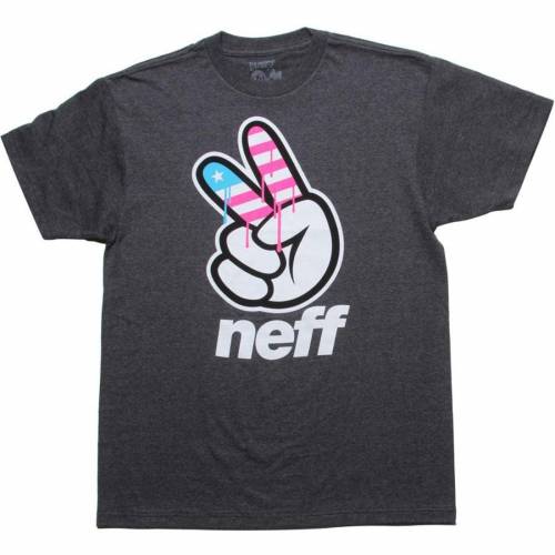 ネフ プルオーバー 濃灰色 メンズ 【 NEFF DRIPPY PEACE TEE (CHARCOAL) / CHARCOAL 】 メンズ流行り物 トップス カットソー