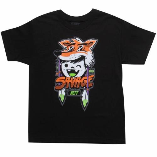 ネフ 赤ちゃん用 プルオーバー 黒いこと 黒いこと お坊っちゃん キッズ 【 NEFF SAVAGE YOUTH TEE (BLACK) / BLACK 】 メンズ流行り物 トップス カットソー