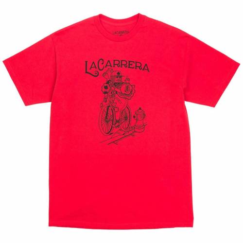 ロサンゼルス Tシャツ メキシコ 赤 レッド 黒色 ブラック メンズ 【 LA CARRERA MEN THE KING RIDES AGAIN TEE - MEXICO (RED / BLACK) RED BLACK 】 メンズファッション トップス カットソー｜スニケス