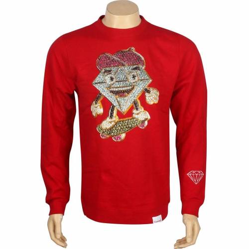 ダイヤモンド サプライ 赤 レッド ダイアモンドサプライ メンズ 【 DIAMOND SUPPLY CO DIAMOND SUPPLY CO X BEN BALLER LIL CUTTY CREWNECK (RED) / RED 】 メンズファッション トップス Tシャツ カットソー