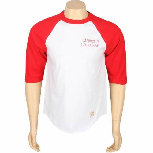 ダイヤモンド サプライ ラグラン Tシャツ 赤 レッド 白色 ホワイト ダイアモンドサプライ メンズ 【 DIAMOND SUPPLY CO DIAMOND SUPPLY CO CITIES RAGLAN TEE (RED / WHITE) RED WHITE 】 メンズファッション トップ｜スニケス