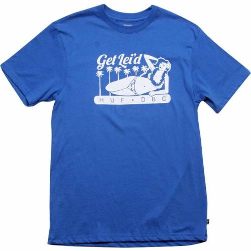 ハフ Tシャツ LEI'D メンズ 【 HUF GET TEE (ROYAL) / ROYAL 】 メンズファッション トップス カットソー