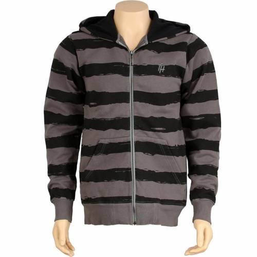 フーディー パーカー 黒色 ブラック メンズ 【 THE HUNDREDS PAINT ZIP UP HOODY (BLACK) / BLACK 】 メンズファッション トップス