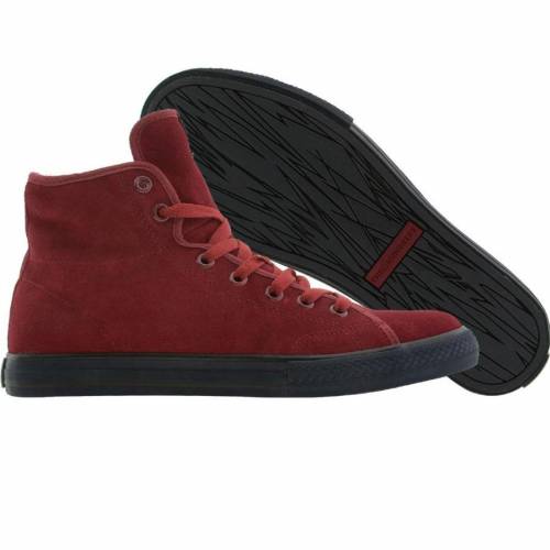 ハイ マルーン スエード スウェード スニーカー メンズ 【 THE HUNDREDS VALENZUELA HIGH (MAROON SUEDE) / MAROON SUEDE 】｜スニケス