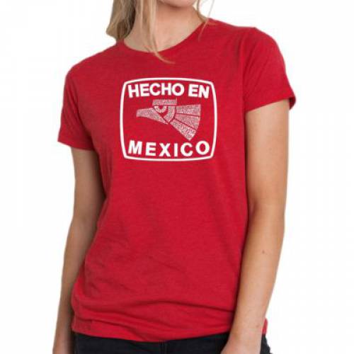 楽天市場 ロサンゼルス アート メキシコ 赤 レッド レディース Red La Pop Art Word Tshirt Hecho En Mexico スニケス