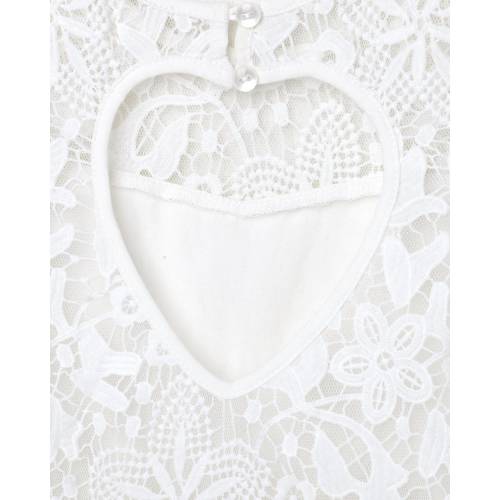 ドレス アイボリー ジュニア キッズ 【 DESIGNER KIDZ TARA HEART BACK DRESS IVORY 】