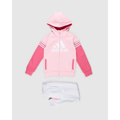 アディダス 舞台 フリース 退紅 薄墨色 薄墨 ギョリュウモドキ レディース Pink Heather Adidas Performance Badge Of Sport Fleece Set Kids Light Grey Glaeschig De