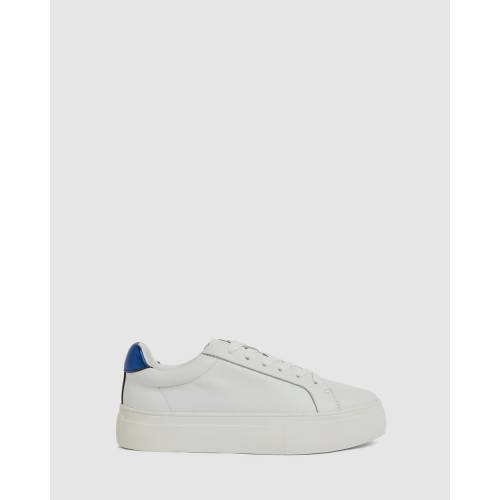 サンドラー 白色 ホワイト 紺色 ネイビー スニーカー レディース Sandler Frenzy White Navy Metallic Kemenagmajene Com