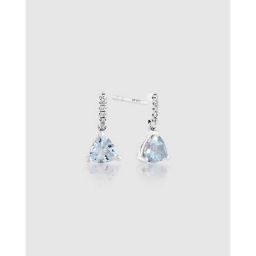 イヤリング アクアマリン 白色 ホワイト ゴールド レディース Michael Hill Drop Earrings With Aquamarine And Diamonds In 10ct White Gold Watfordnatal Com Br