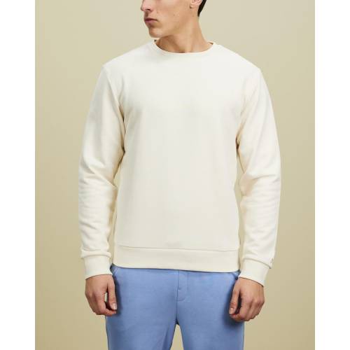 乗組員 スエット 白 白 スウェットトレーナー メンズ Sweat Aere Organic Cotton Off White Musiciantuts Com