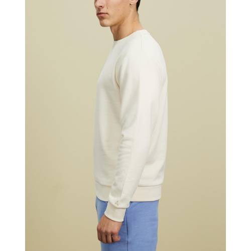 乗組員 スエット 白 白 スウェットトレーナー メンズ Sweat Aere Organic Cotton Off White Musiciantuts Com