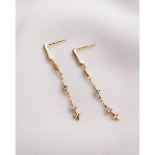 Wanderlust Co ゴールド イヤリング レディース Wanderlust Co Stargazer Drop Gold Earrings Maf Gov Ws