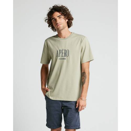 Tシャツ カーキ 紺色 ネイビー トップス Khaki メンズ Apero Tシャツ カットソー Label Homme Riviera Apro