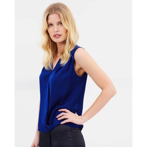 ラップ 青色 ブルー レディース 【 WRAP CARL KAPP TOP ELECTRIC BLUE 】