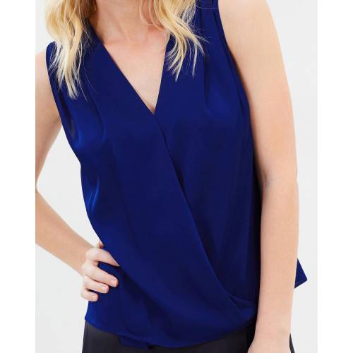 ラップ 青色 ブルー レディース 【 WRAP CARL KAPP TOP ELECTRIC BLUE 】