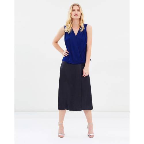 ラップ 青色 ブルー レディース 【 WRAP CARL KAPP TOP ELECTRIC BLUE 】
