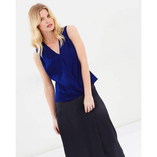 ラップ 青色 ブルー レディース 【 WRAP CARL KAPP TOP ELECTRIC BLUE 】