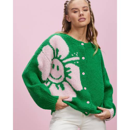 限定special Price ニット カーディガン 緑 グリーン ピンク レディース Fucoa Cl