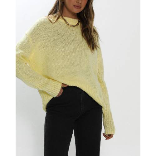 モンティー クルー ニット レディース 【 MADISON THE LABEL MONTY CREW KNIT CITRUS 】