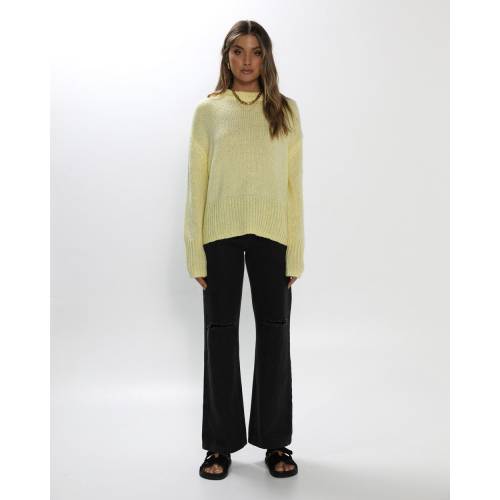 モンティー クルー ニット レディース 【 MADISON THE LABEL MONTY CREW KNIT CITRUS 】