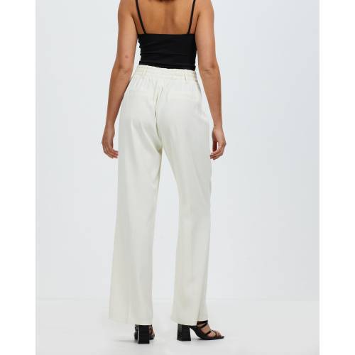 白色 ホワイト レディース 【 ATMOSANDHERE CELINA PANTS OFF WHITE 】