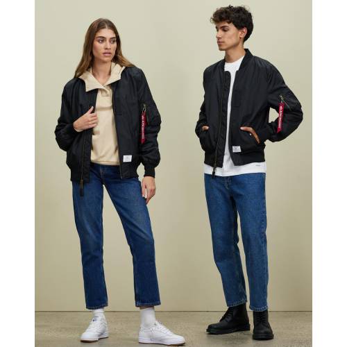 セール ALPHA INDUSTRIES アルファ フライト ジャケット 黒色 ブラック