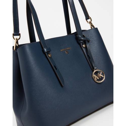 マイケルコース 紺色 ネイビー レディース 【 MICHAEL KORS MEL MEDIUM TOTE NAVY 】