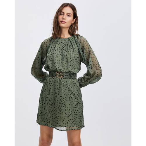 ファッションブランド カジュアル Animal ファッション ドレス レディースファッション Belted 緑 グリーン レディース Green Atmosandhere Miriam Belted Mini Dress Animal ドレス Southernoaksfuneralservice Com